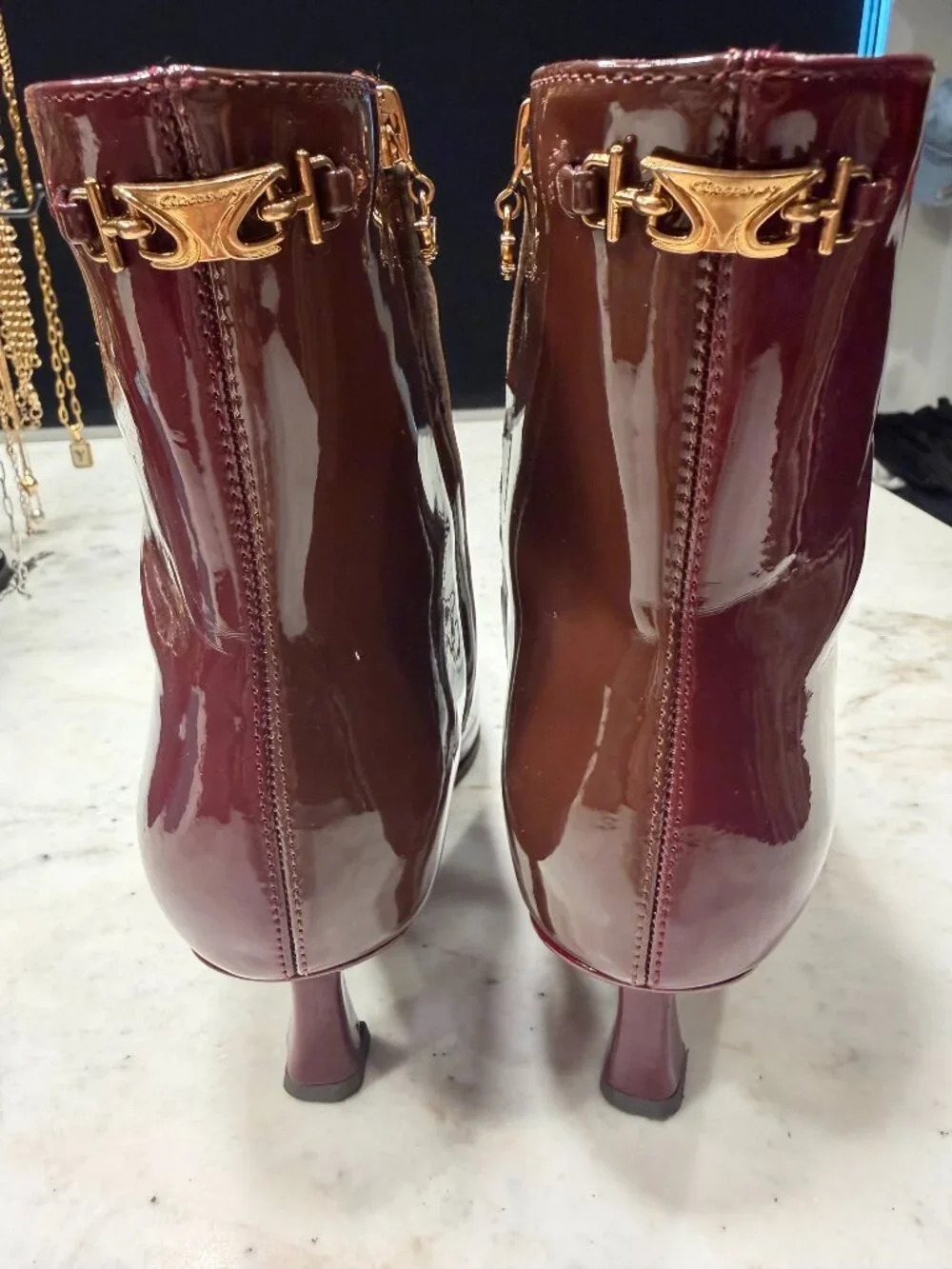 Sam Edelman Multi color shiny ankle boots size 9